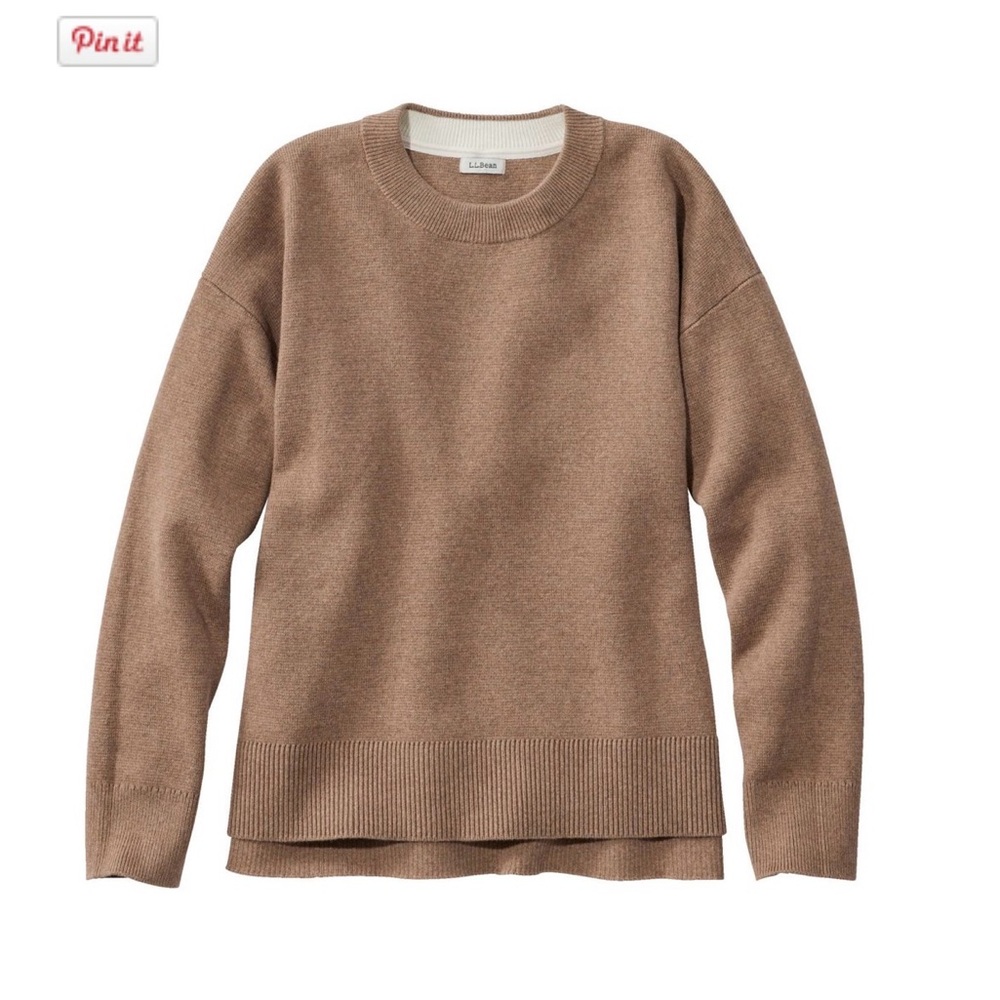L.L. Bean Women's Wicked Soft Cotton/Cashmere Crew Neck Sweater